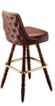 Studded Tufted Colonial Bar Stool