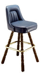 Interior Channeled Mediterranean Bar Stool