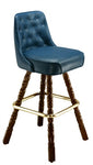 Inside Tufted Mediterranean Bar Stool