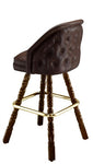 Tufted Wide Mediterranean Bar Stool